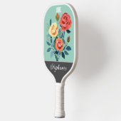 ジューン誕生フラワー名前をカスタムする ピックルボールラケット (左)