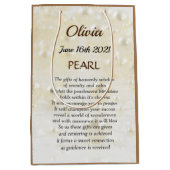 ジューン誕生石パールデザイン ミディアムペーパーバッグ (正面)