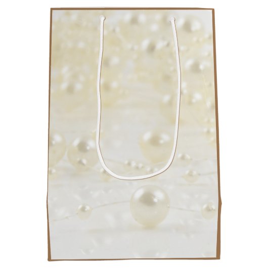 ジューン誕生石パールデザイン ミディアムペーパーバッグ (裏面)