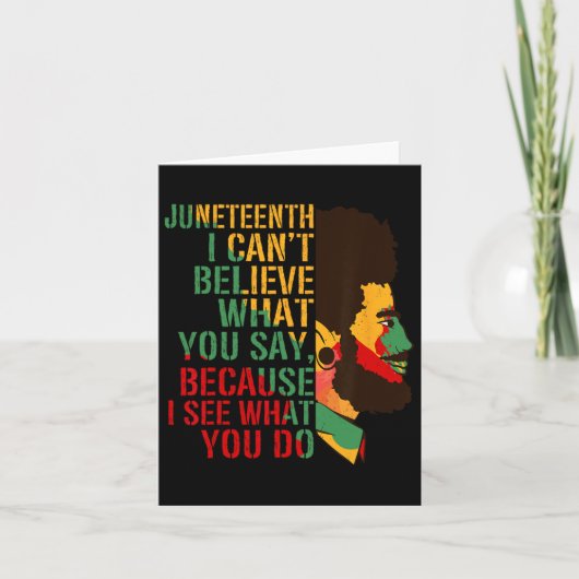 ジューン ティース あなたの言うことが信じられない 黒人歴史 カード (正面)