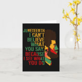 ジューン ティース あなたの言うことが信じられない 黒人歴史 カード (黄色い花)