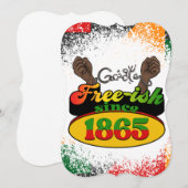 ジューン ティース。1865年6月19日。黒人の女王たち。メラニン豊かな王たち。 招待状 (正面/裏面)