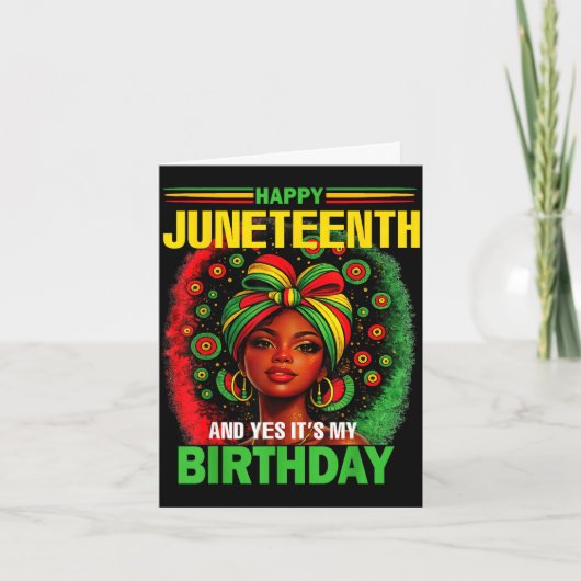ジューン ティーンおめでとう、そして、実は今日は私の誕生日、19日です カード (正面)