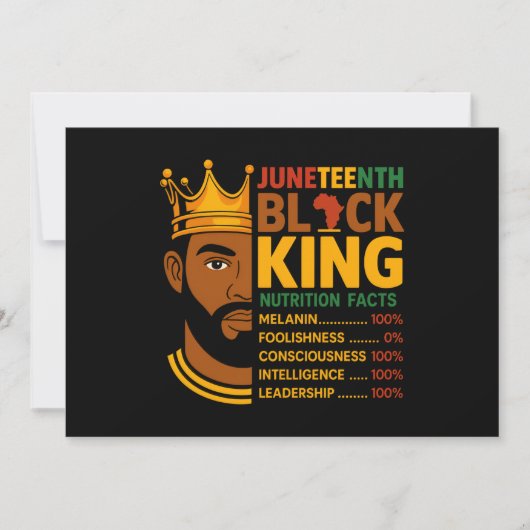 ジューン ティーンス ブラック 栄養事実 プライド アフリカン 招待状 (正面)