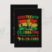 ジューン ティーンス ブレイク エブリ チェーン ブラック メン ウィメン ボー 招待状 (正面/裏面)