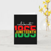 ジューン ティーンス 黒人の自由を祝う 1865年 歴史 カード (黄色い花)