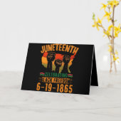 ジューン ティーンス 黒人の自由を祝う 1865 カード (黄色い花)
