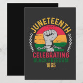 ジューン ティーンス - 黒人の自由を祝う 1865 招待状 (正面/裏面)