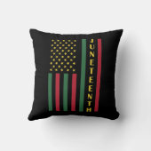 ジューン ティーン解放記念日アメリカ アメリカ国旗 クッション (裏面)