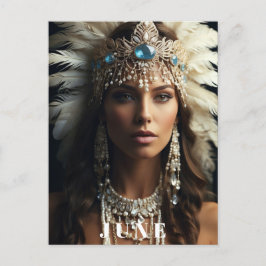 ジューン 女性の誕生日に最適なボヘミアンパールネックレス AP53 ポストカード