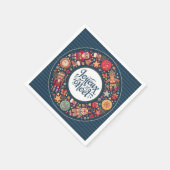 ジュー・ノエル・シッ伝統的ク・クリスマスのフィギュア  スタンダードカクテルナプキン (角)