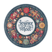 ジュー・ノエル・ヴィンテージ・クリスマスのフィギュアスタイリッシュス カッティングボード (正面)