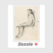 ジョアキン・ソロラ・イ・バスティダ座った少年の勉強 シール (シート)