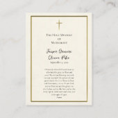 ジョアヒムとアンナ正結婚教の祈りの言葉カード プレイスカード (裏面)