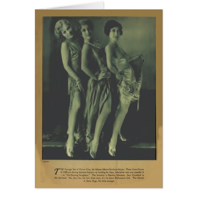 ジョアンクローフォードの1928年のヴィンテージのポートレートカード (正面)