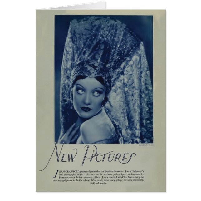 ジョアンクローフォードの1928年のヴィンテージのポートレートカード (正面)