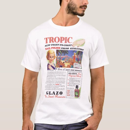 ジョアンベネットのマニキュアの広告 Tシャツ (正面)