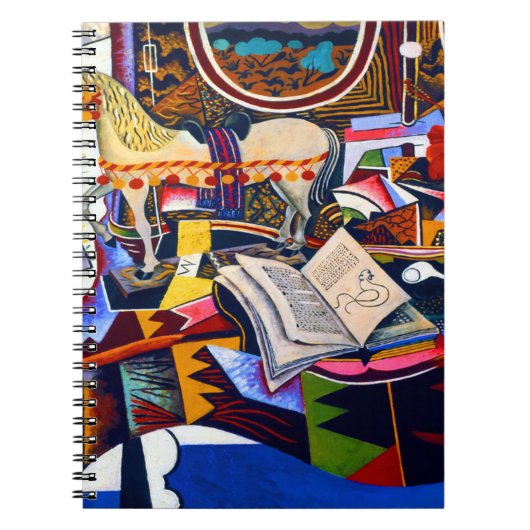 ジョアンミロホースパイプと赤い花 ノートブック (正面)