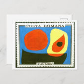 ジョアンミロヴィンテージスタンプデザイン ポストカード (正面/裏面)