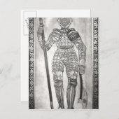 ジョアン・アークの武具を描いたプラーク ポストカード (正面/裏面)