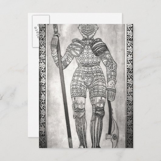 ジョアン・アークの武具を描いたプラーク ポストカード (正面/裏面)