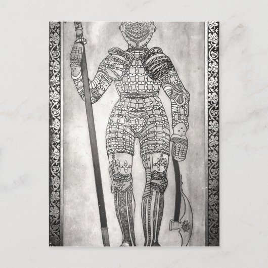 ジョアン・アークの武具を描いたプラーク ポストカード (正面)