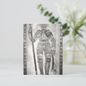 ジョアン・アークの武具を描いたプラーク ポストカード (スタンド正面)