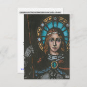 ジョアン・オブ・アーク祈りの言葉カードの交換 サンキューカード (正面/裏面)