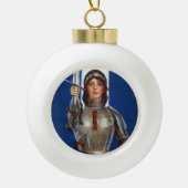 ジョアン・オブ・アーク：オーリンズのメイド、ナイト・ヘロイン セラミックボールオーナメント (正面)