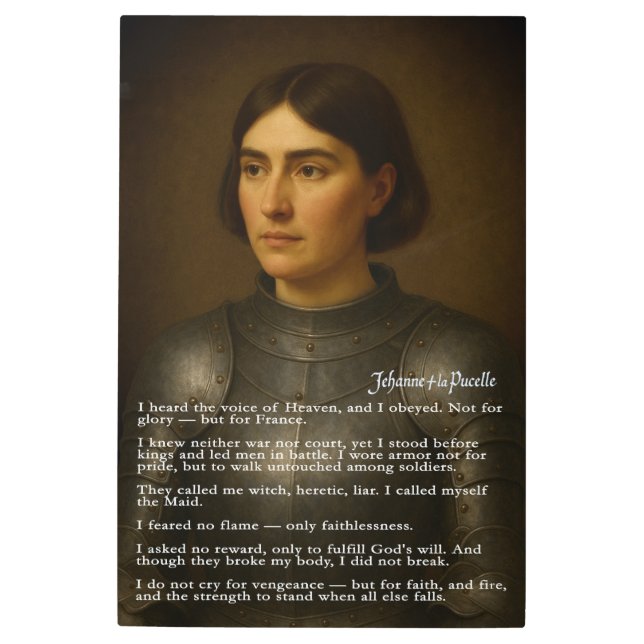 ジョアン・オブ・アーク – メイドの遺言状 メタルプリント (正面)