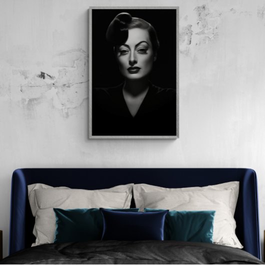 ジョアン・クロフォードの白黒の古いヴィンテージのポスター ポスター