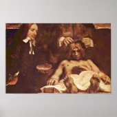 ジョアン・デイマン博士の解剖学の授業。Rembrand ポスター (正面)