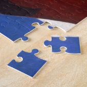 ジョアン・ミロの芸術による馬絵画管赤い花 ジグソーパズル (側面)