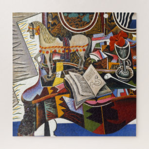 ジョアン・ミロの芸術による馬絵画管赤い花 ジグソーパズル