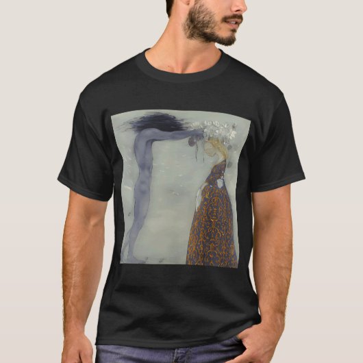 ジョアン・ミロの馬のパイプと赤い花 Tシャツ (正面)