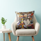 ジョアン・ミロの馬パイプ赤い花 クッション (椅子)