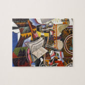 ジョアン・ミロの馬パイプ赤い花 ジグソーパズル (横)