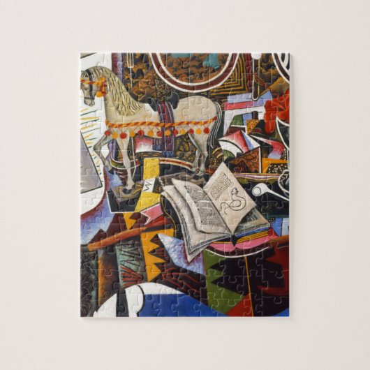 ジョアン・ミロの馬パイプ赤い花 ジグソーパズル (縦)