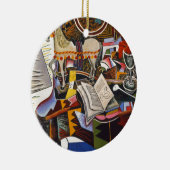 ジョアン・ミロの馬パイプ赤い花 セラミックオーナメント (右)