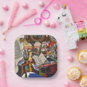 ジョアン・ミロの馬パイプ赤い花 ペーパープレート (パーティー)