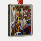 ジョアン・ミロの馬パイプ赤い花 メタルオーナメント (右)