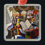 ジョアン・ミロの馬パイプ赤い花 メタルオーナメント<br><div class="desc">ダダイストコンテンポラリー、シュルレアリスト、抽象芸術表現主義のジョアン・ミロの「馬のパイプと赤い花絵画」の – 画家と芸術モダン家</div>