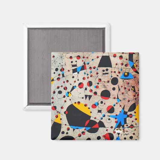 ジョアン・ミロ絵画アート抽象芸術・アート・ポスター マグネット (正面/裏面)