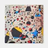 ジョアン・ミロ絵画アート抽象芸術・アート・ポスター マグネット (正面)