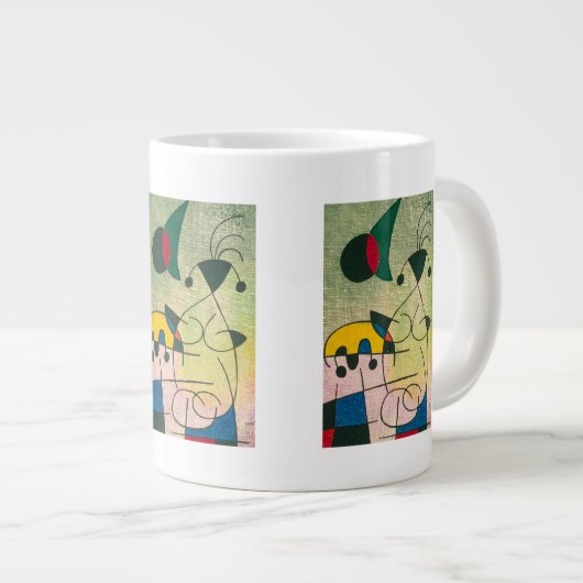 ジョアン・ミロ絵画抽象芸術・アート ジャンボコーヒーマグカップ (正面右)