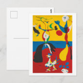 ジョアン・ミロ絵画抽象芸術・アート ポストカード (正面/裏面)