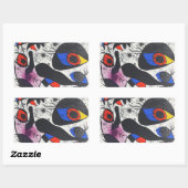 ジョアン・ミロ絵画抽象芸術・アート 長方形シール (シート)