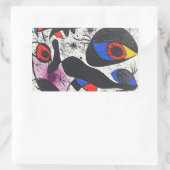 ジョアン・ミロ絵画抽象芸術・アート 長方形シール (バッグ)