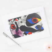 ジョアン・ミロ絵画抽象芸術・アート 長方形シール (封筒)