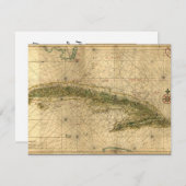 ジョアンVinckeboons著キューバの歴史的な1639地図 招待状 (正面/裏面)